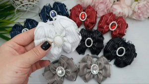 Обзор моих работ / Идеи канзаши / kanzashi ideas