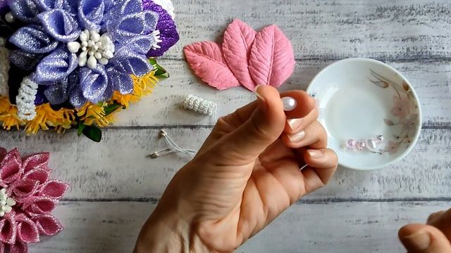 Повязка на голову Цветок из парчи\Master diy  канзаши