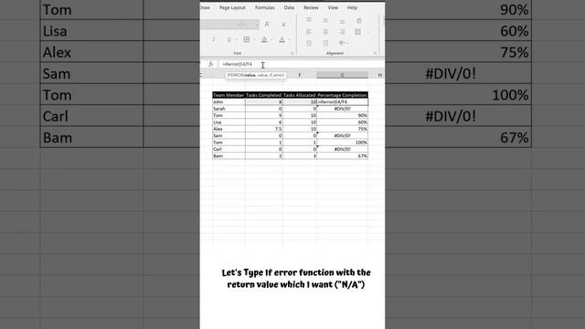 MS Excel: Excel IFERROR Function: How to Replace #N/A and #VALUE! Errors in Your Spreadsheets