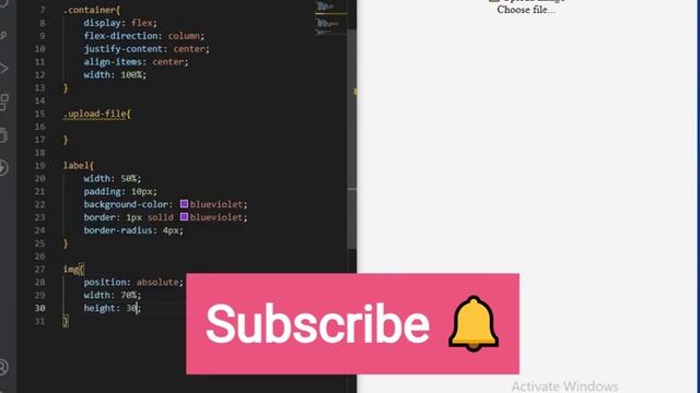 Upload image using html css and javascript