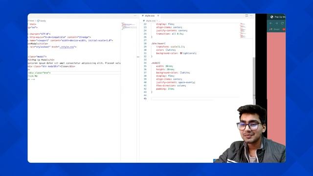 Create a Popup Modal using HTML, CSS and JavaScript | Frontend Project - Code with Scaler