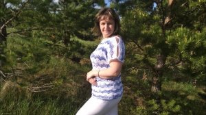 туника Морской бриз/ как вязала/ как смотрится/ где брала вдохновение