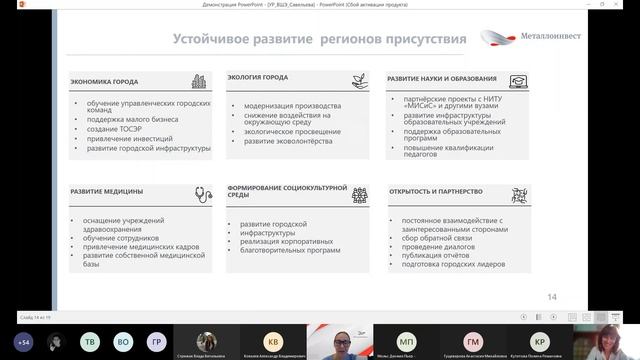 Гостевая лекция Анастасии Савельевой, Начальника управления устойчивого развития УК 