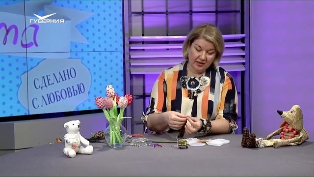 Гламурные нарциссы к празднику. Шьются очень легко! смотреть онлайн