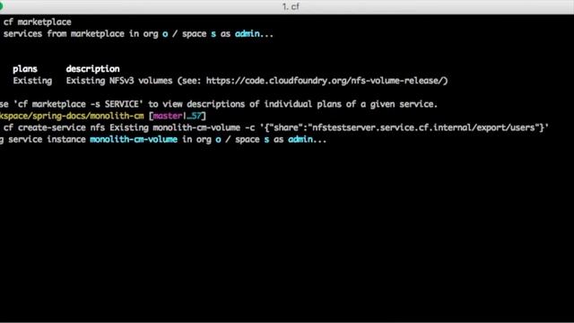 CloudFoundry Volume Services and Spring Cloud Connector for NFS смотреть онлайн