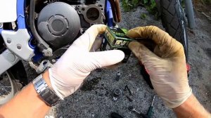 Замена масла в двигателе Yamaha TTR 250 Raid