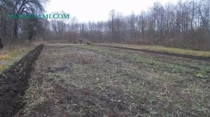 Вспашка мотоблоком Зубр (zubr) земли