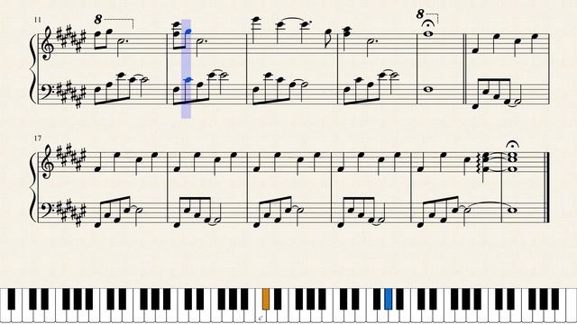 Key (Minecraft) [Piano Sheet Music] смотреть онлайн