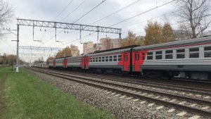 Электропоезд ЭР2Р-7054 перегон Перово - Люберцы-1