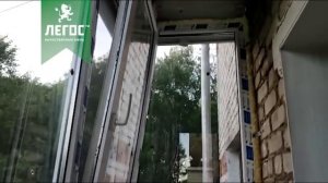 Монтаж балконной рамы "в пол" на улице Молодежная, г. Новочебоксарск