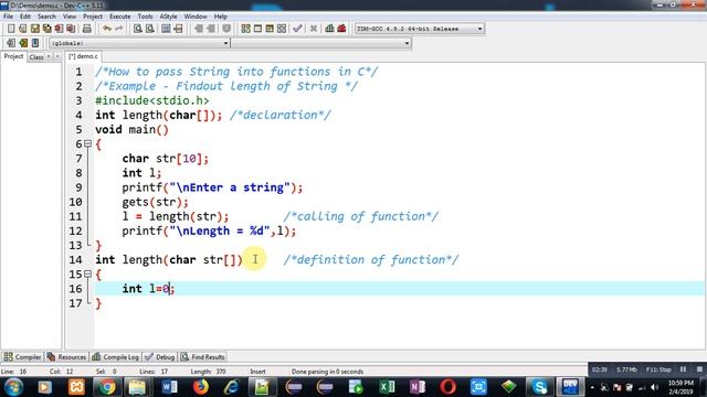 06 Function in C | How to pass string into function in c programming by Sanjay Gupta