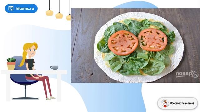 Тортилья с курицей. 1 рецепт