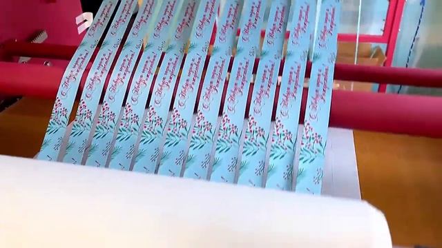Печать новогодних ленточек сублимацией на нашем премиум сатине!
