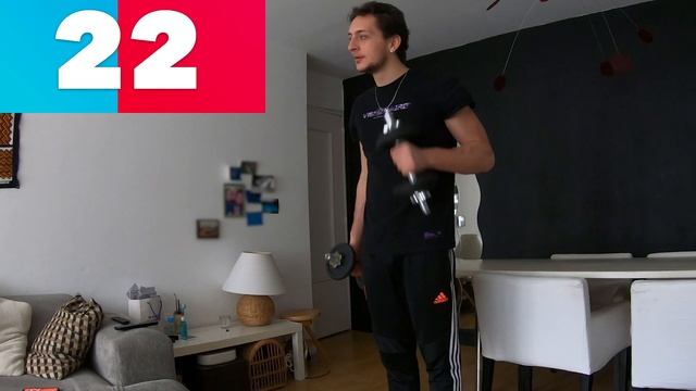 8 MINUTES ENTRAINEMENT BICEPS INTENSE !! Avec haltère 2831