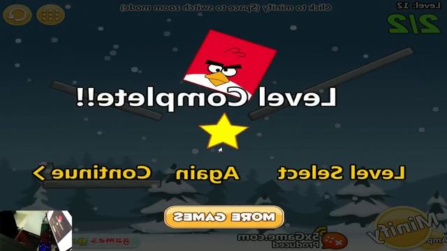 Angry Birds Kick Out Green Pigs - TWO HUGE SQUARE AND ROUND PIGGIES GOT KICKED! смотреть онлайн