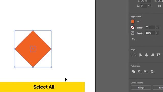How to make a rhombus from a square in Adobe Illustrator смотреть онлайн