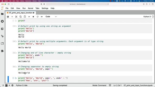 Programming Essentials Python - Predefined Functions - Print and Input Functions