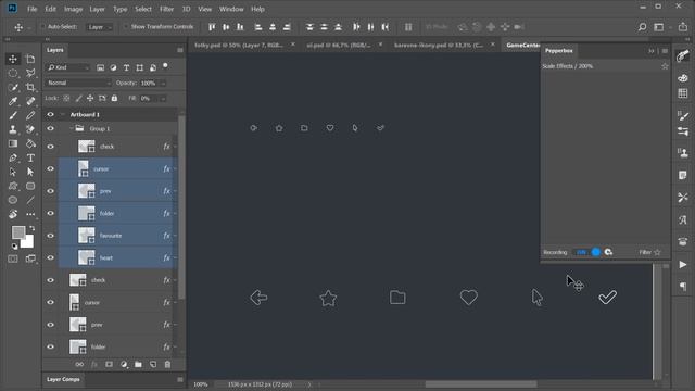 Change size of all selected layer styles / Pepperbox - Photoshop plugin смотреть онлайн