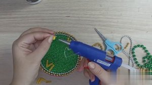 Новогодние часики на ёлку из фоамирана! Christmas diy!