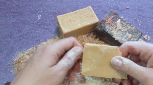 Cutting old dry soap, vintage / ASMR soap / Режу старое, очень сухое мыло / АСМР мыло
