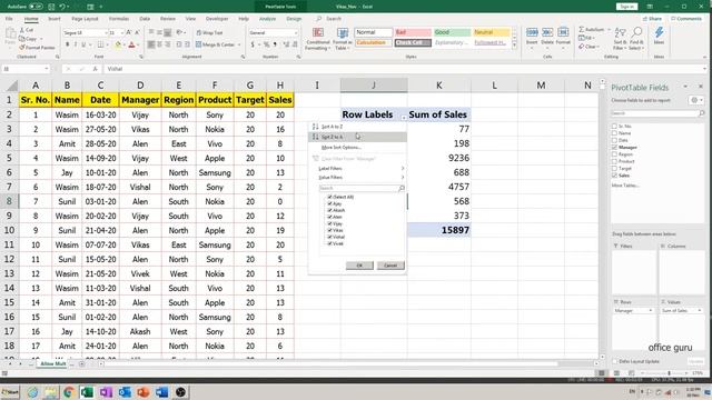 How to Apply Multiple Filters in Excel Pivot Table? | Excel Pivot Table Tutorial