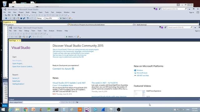 Asynchronous Server and Client Example Microsoft Visual Studio C# Console App смотреть онлайн