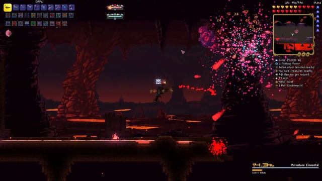 Brimstone Elemental beat me for my lunch money  Terraria Calamity Revengeance Mage Playthrough 12