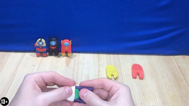 Амонг ас лепка из пластилина в стиле ДС| Космонавты и предатели из пластилина | Among us with clay смотреть онлайн