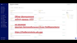 Обзор функционала admin-панели UDS