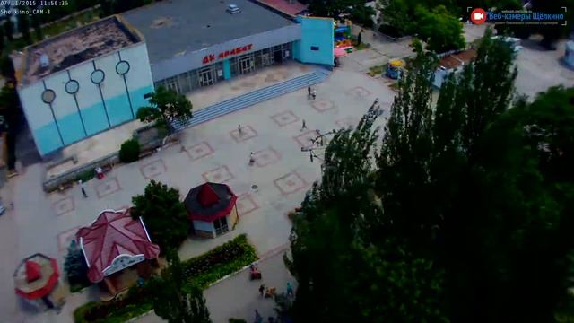 Центр Щёлкино, 11.07.2015 - time-lapse с камеры 3 смотреть онлайн