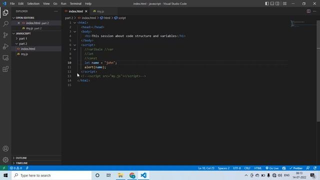 The Modern JavaScript Tutorial | Part 2 | Code Structure & Variables | Tech Quick Learner