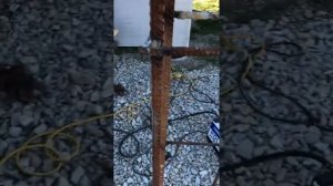 Заливаю противовесы для откатных ворот