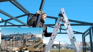 Сборка болтового каркаса гаража для выставки Малоэтажная Страна