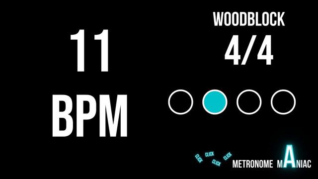 Metronome 11 BPM 4/4 - Woodblock смотреть онлайн