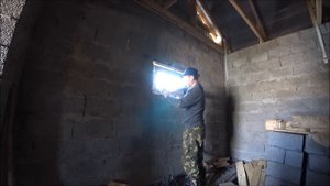 Евро Мастерская Строю огромный гараж/УСТАНОВИЛ ОКНА и Дверь  В ГАРАЖ/ дом в деревне