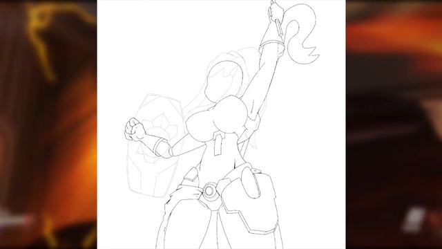 Overwatch Brigitte Lineart | Speedrawing