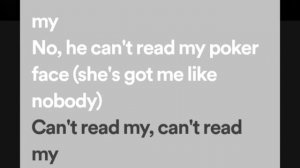 lady gaga - poker face ( lyrics )