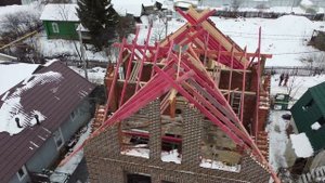 #3 Стропильная система.Установка стропильной системы.#строительство #стропило #казань