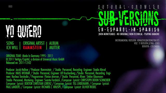 RAMMSTEIN, ICH WILL EN ESPAÑOL [YO QUIERO] смотреть онлайн