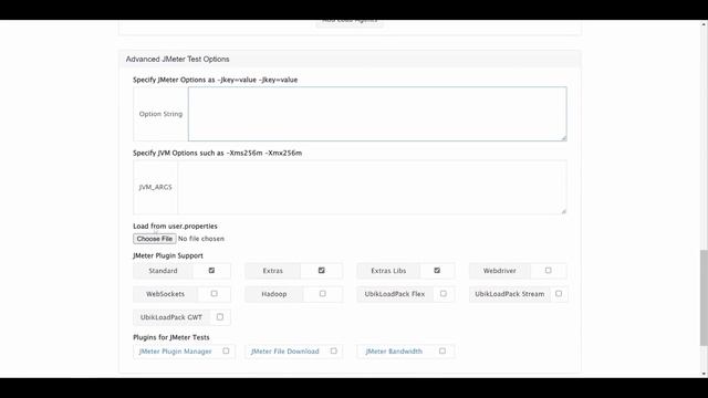 Advanced JMeter & Cloud Test Options