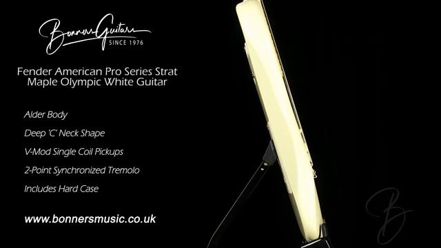 Fender American Pro Series Strat Maple Olympic White Guitar | Bonners Guitar Store смотреть онлайн