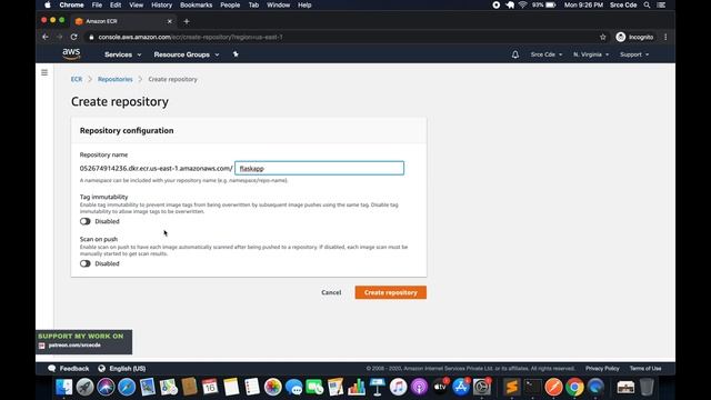 Create repository | Amazon ECR - Deploy flask app on ECS using fargate p1 смотреть онлайн