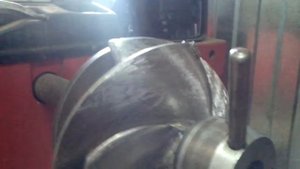 проверка балансировки импеллера на колёсном стенде /check the impeller balancing on a wheeled stand