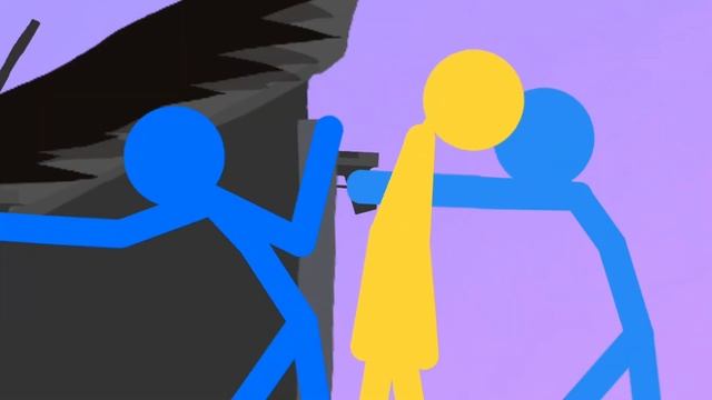 Жëлтый против Синих | AT stickfight animation смотреть онлайн