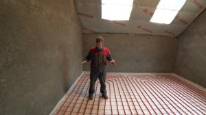 Водяной теплый пол на втором этаже коттеджа.