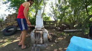 КУХНЯ ОТШЕЛЬНИКА: Воздержанские макароны➡Отшельник готовит на улице | Как живёт отшельник на хуторе