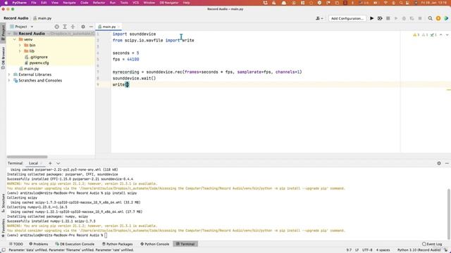 Recording Audio | Automate Everything with Python