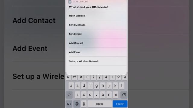 How to make QR code on iphone