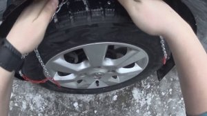 Установка цепей Taurus на колеса авто