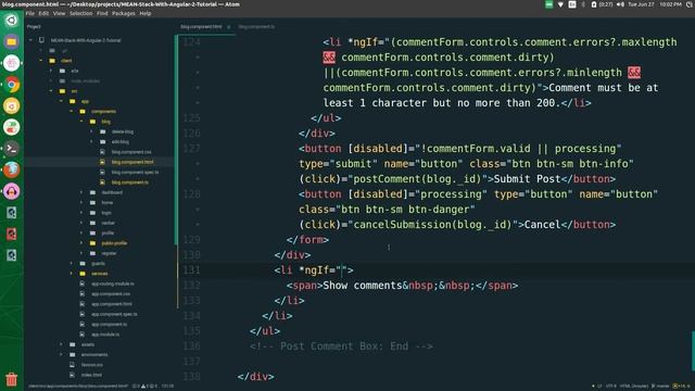 MEAN Stack Tutorial with Angular 2 - Part 13: Post Comments on Blog Posts смотреть онлайн